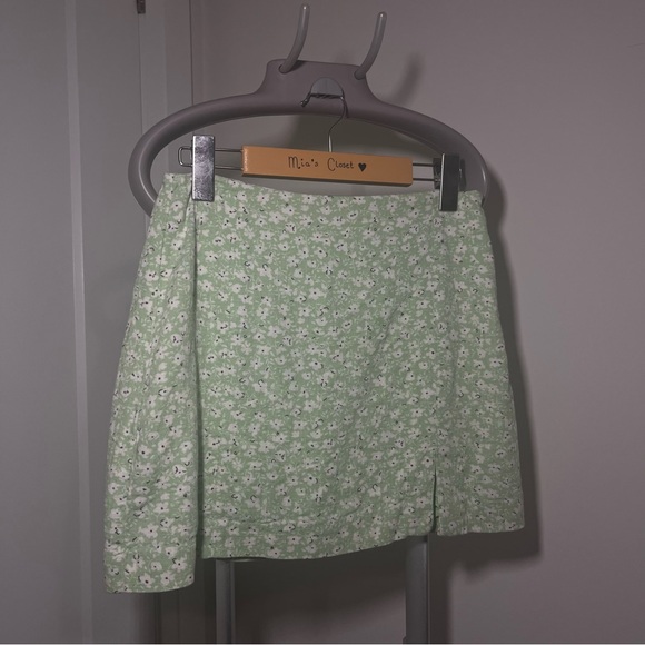 MANGO - Floral - Green & White - Skirt - Women’s S - Picture 1 of 9